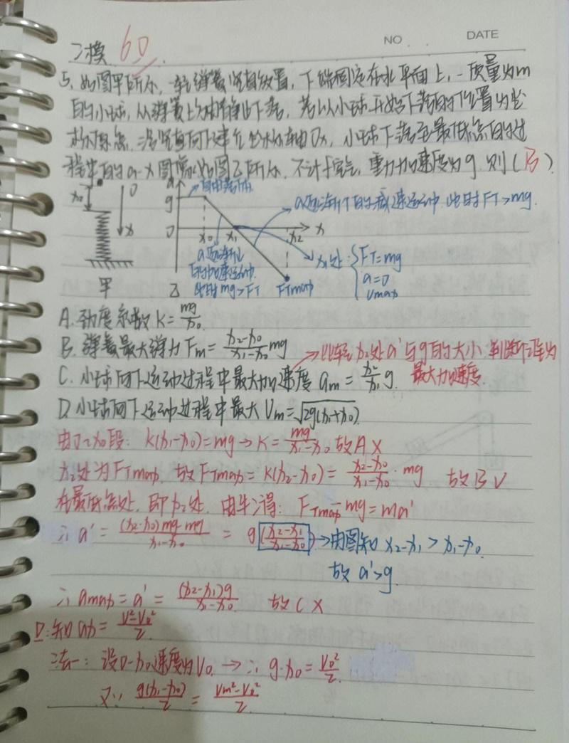 中学生整理物理偏科错题本实拍