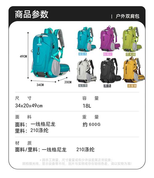 正确户外徒步背包重量分配实景图