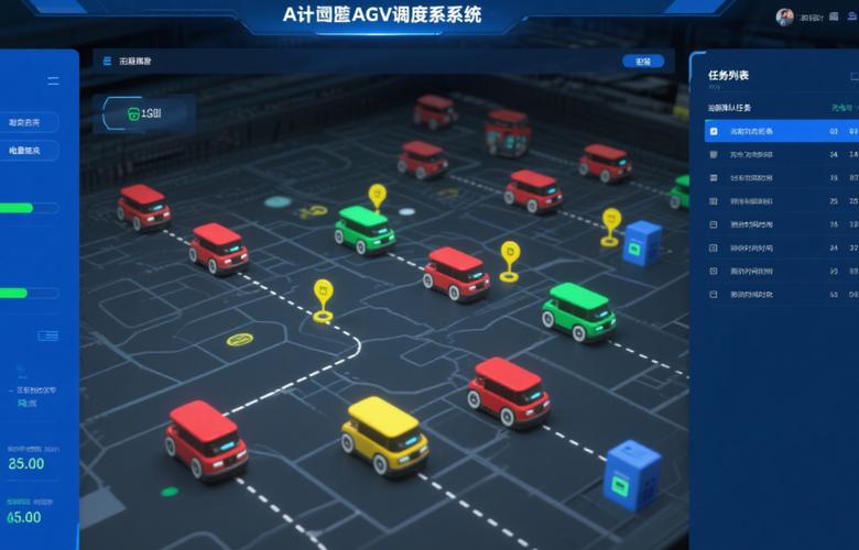 工厂多台AGV小车调度系统操作后台界面