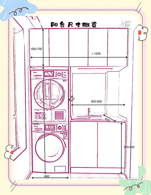 烘干机柜标准尺寸预留手绘示意图