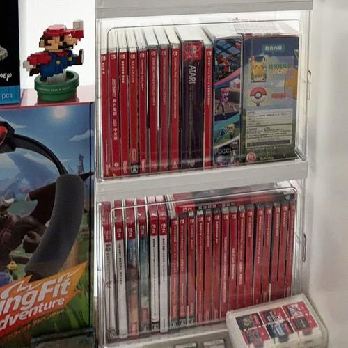任天堂Switch卡带和游戏收纳盒摆放图