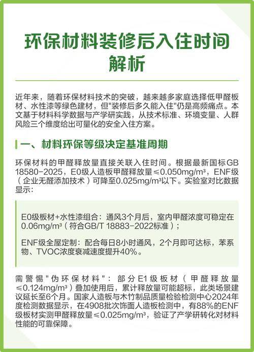 关于环保与入住