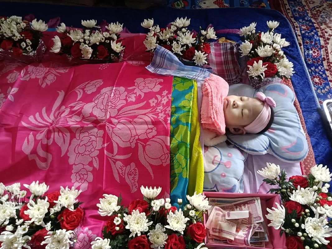 孩子捧着死去的独角仙哭泣