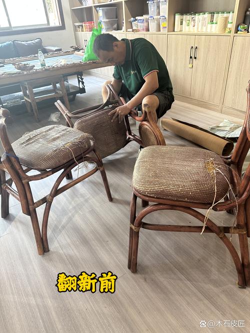 南方回南天发霉藤编家具修复对比图