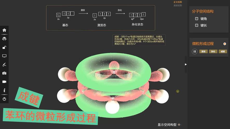 虚拟实验室中分子运动可视化界面