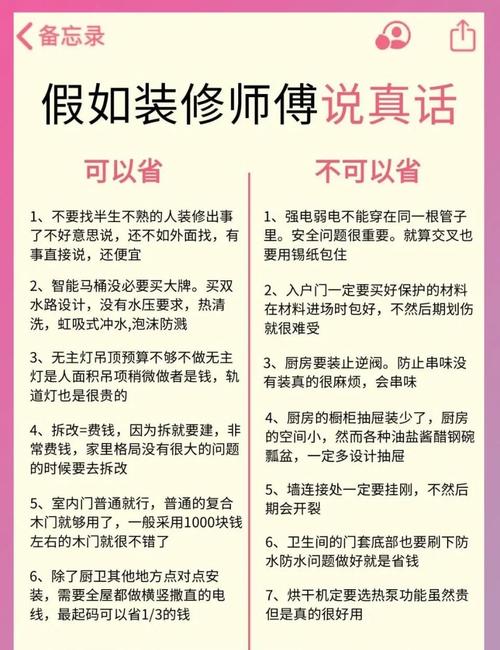 真心话:给要装修的朋友几点建议