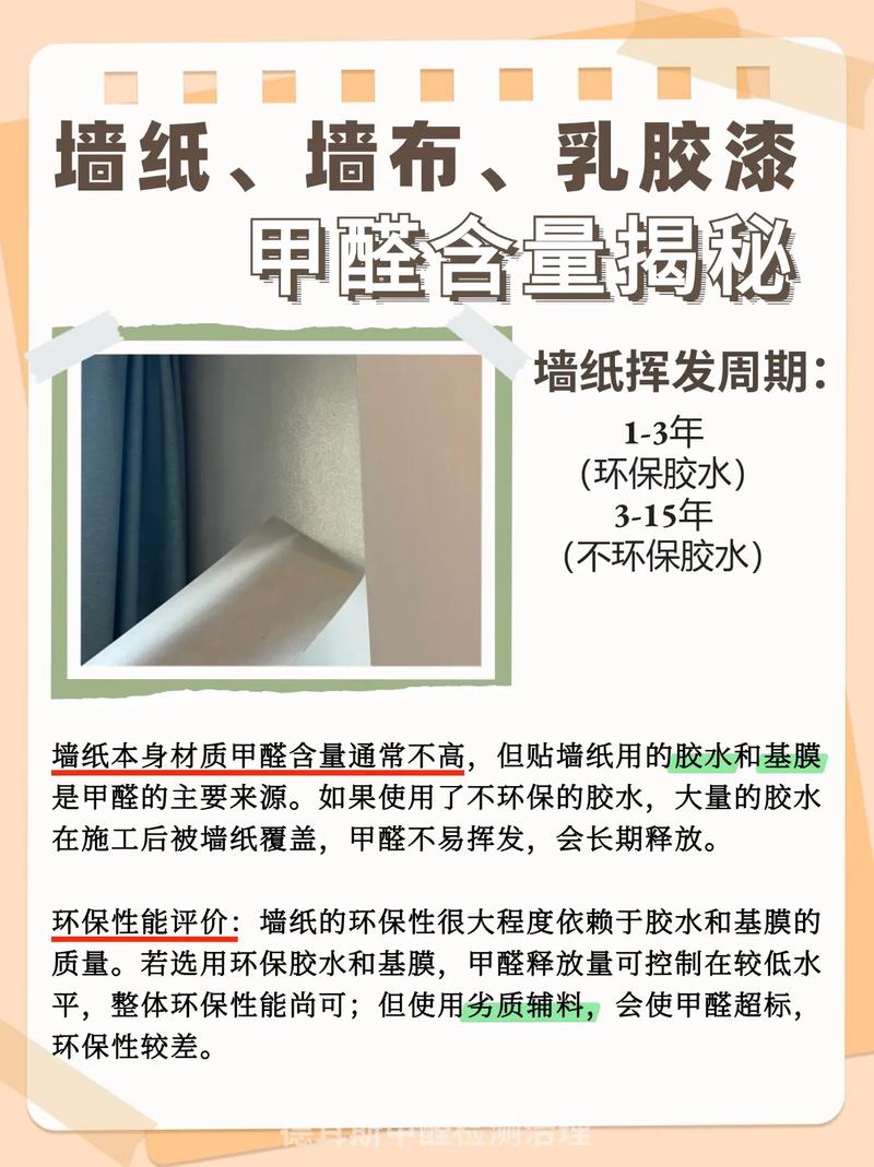 不同档次环保墙漆与墙纸胶水甲醛对比