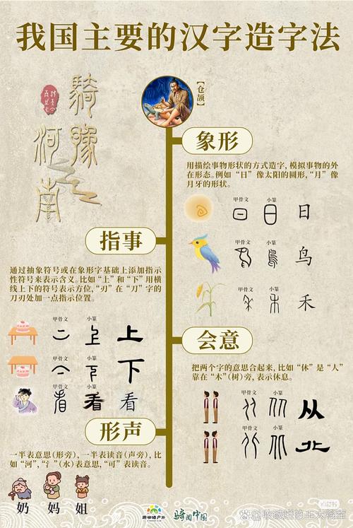 汉字造字法象形指事对照图例