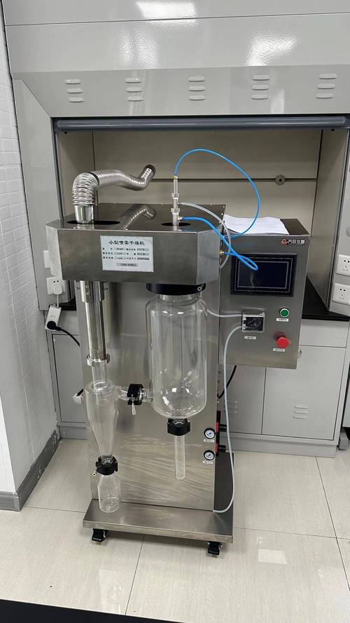 小型实验喷雾干燥机测试粉体物料现场