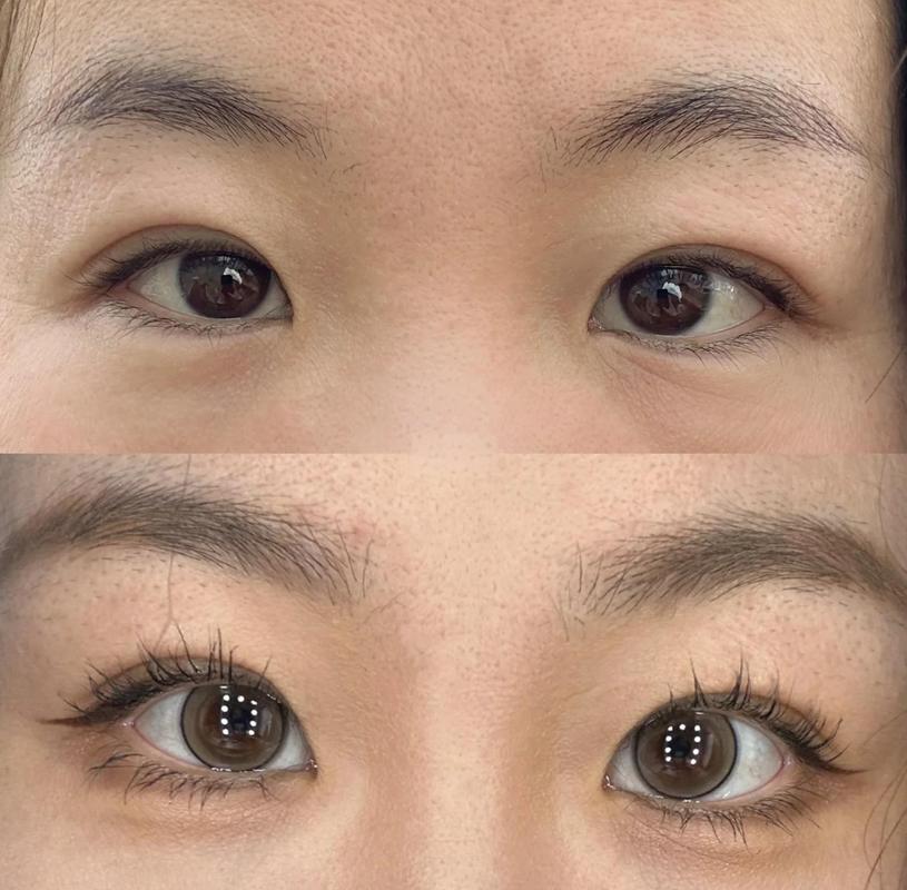 涂完眼部打底与未涂的打底的眼影显色度对比