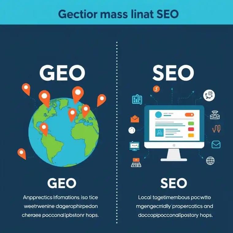 GEO优化与传统SEO工作流对比图