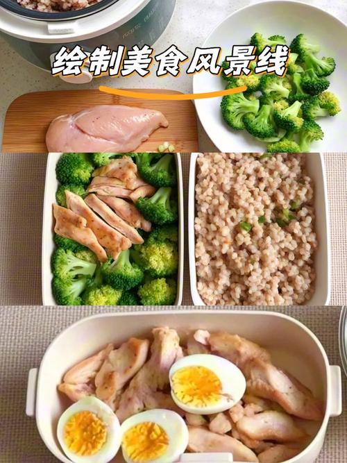 高蛋白晚餐搭配 鸡胸肉西兰花半碗糙米饭