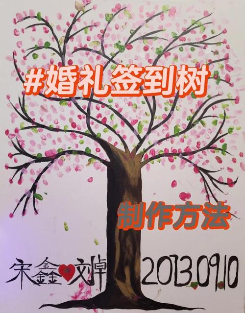 婚礼签到区创意画框心愿树设计