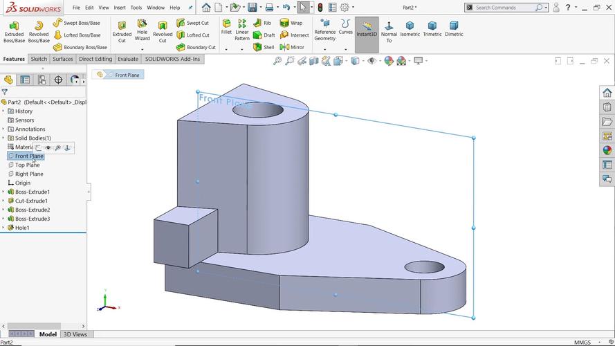 SolidWorks机械零件工程图输出界面