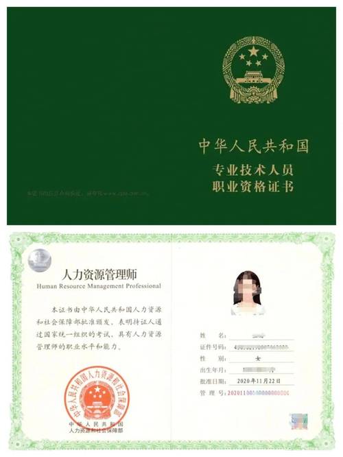 2024年新版人力资源管理师职业技能等级证书样本