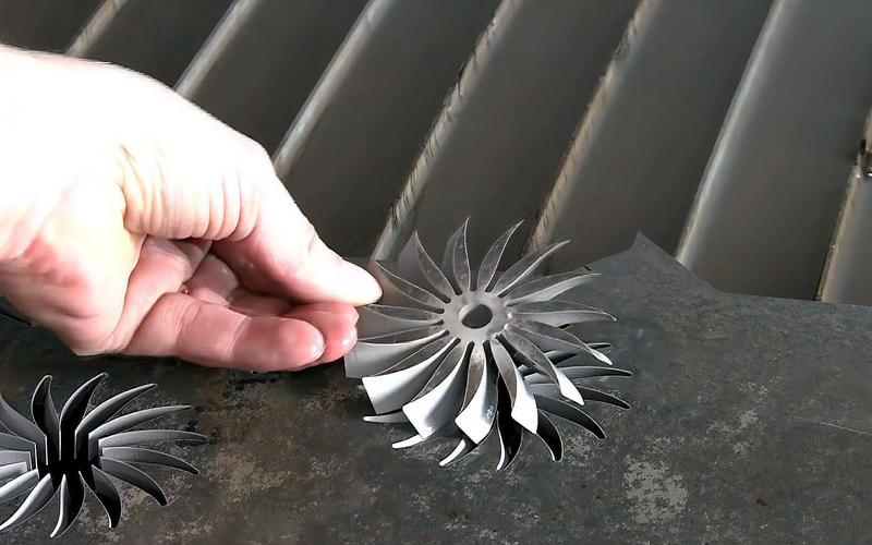 水刀切割加工完成的航空钛合金异形工件