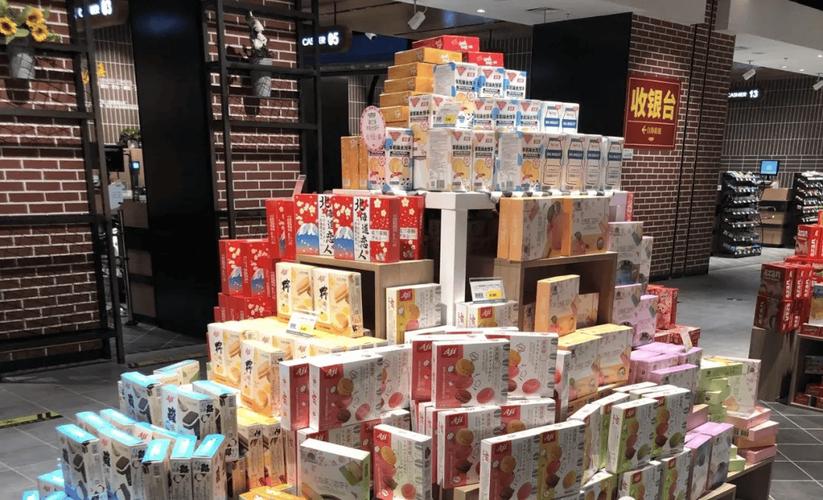 网红功能性宠物零食超市堆头实拍图