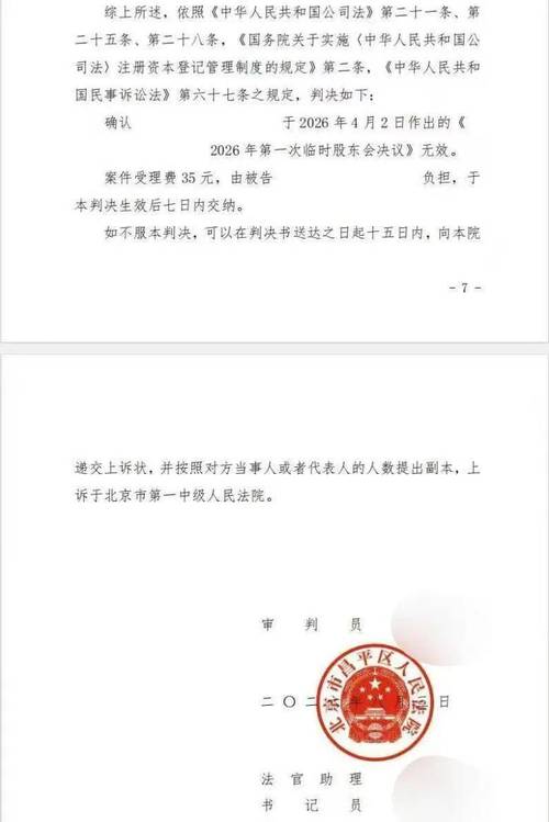 公司决议无效纠纷法院判决书展示