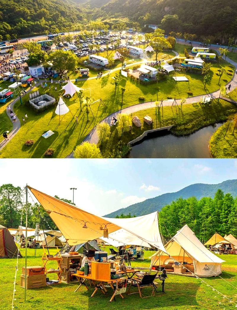 郊野户外露营正确营地选址实拍