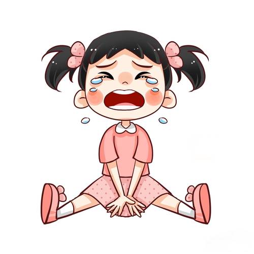 幼儿发脾气大哭情绪绘本插图