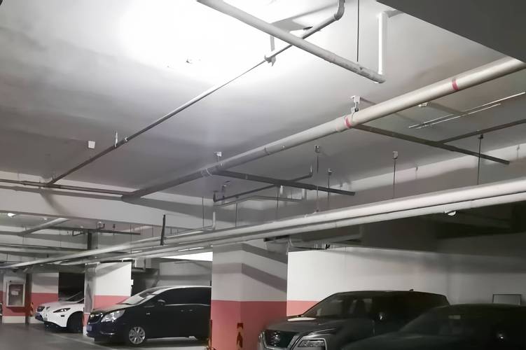 地下车库光导照明系统实景安装