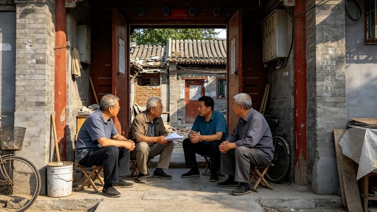 北京东城区老胡同拆迁补偿谈判现场照