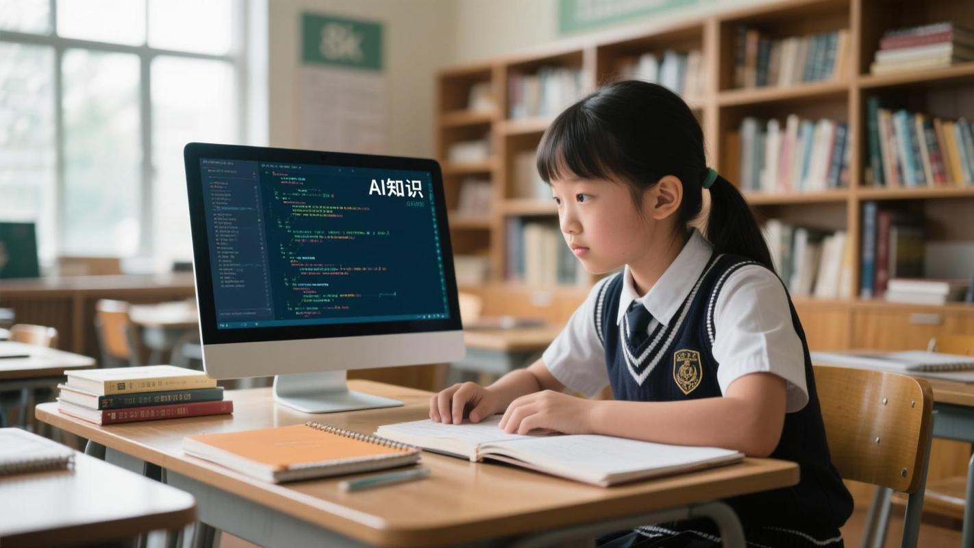 中小学课堂学生用AI完成作业场景