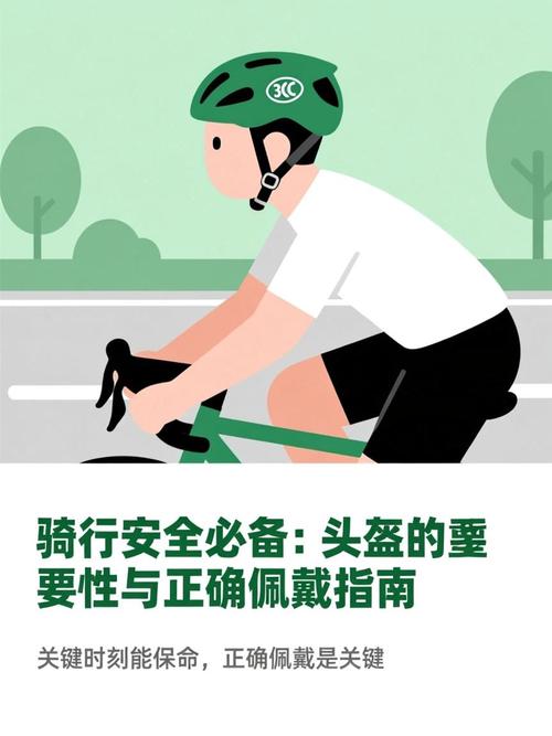 日常休闲骑行头盔正确佩戴示范图