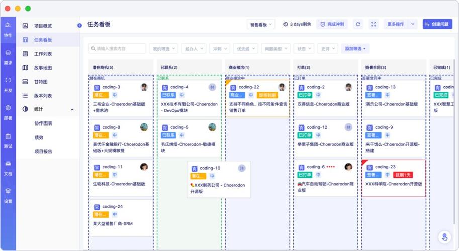 互联网产品敏捷迭代需求排期看板