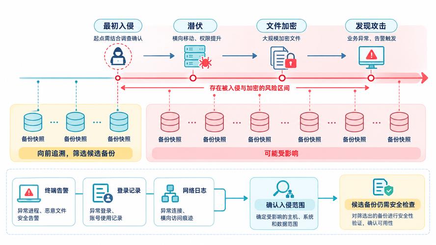 企业勒索攻击后数据恢复流程示意图