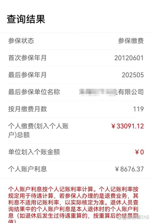自由职业个人社保缴费记录截图