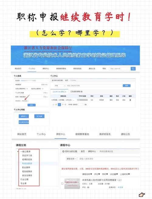 职称评审继续教育学分系统截图界面