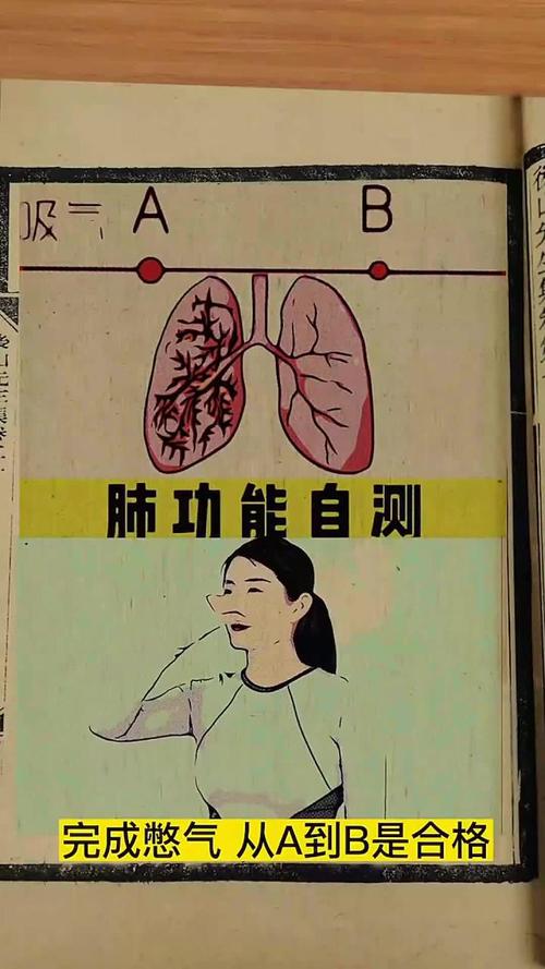 居家静息憋气肺功能测试示意图