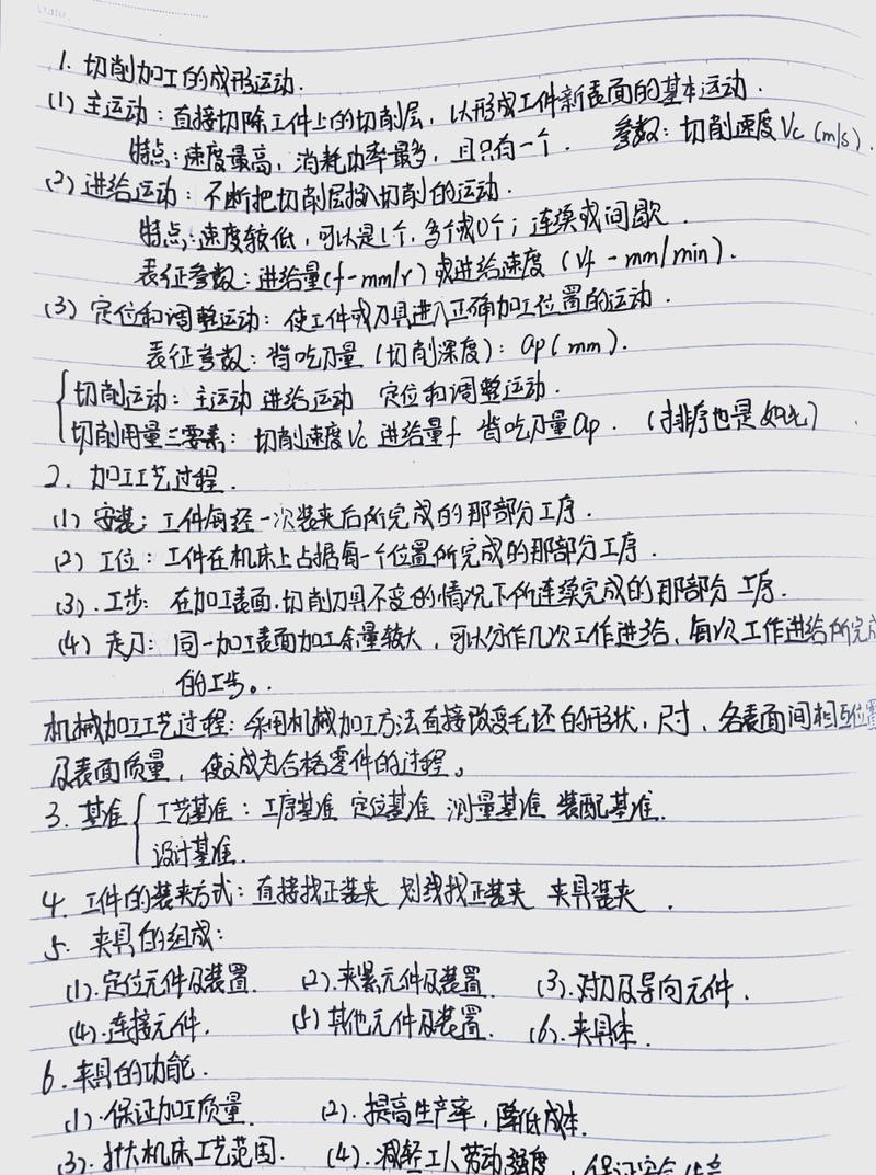 机械制造车间零散工艺经验手写记录实拍