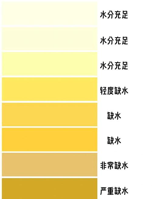 宝宝缺水尿色对比示意图