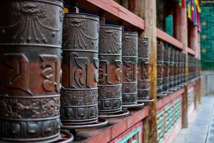 塔尔寺转经廊游客转经实拍