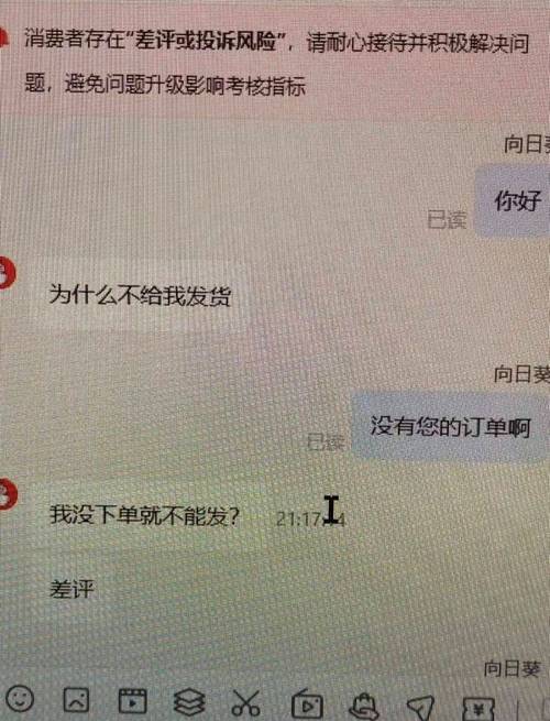 电商客服拒绝七天无理由退货聊天记录截图