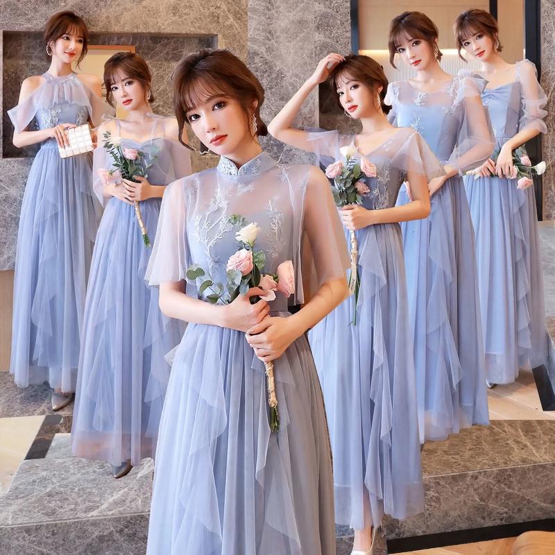 夏季户外婚礼西装式伴娘服搭配