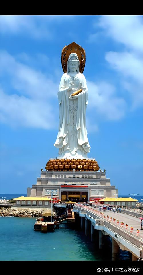海南三亚南山文化旅游区海上观音远景