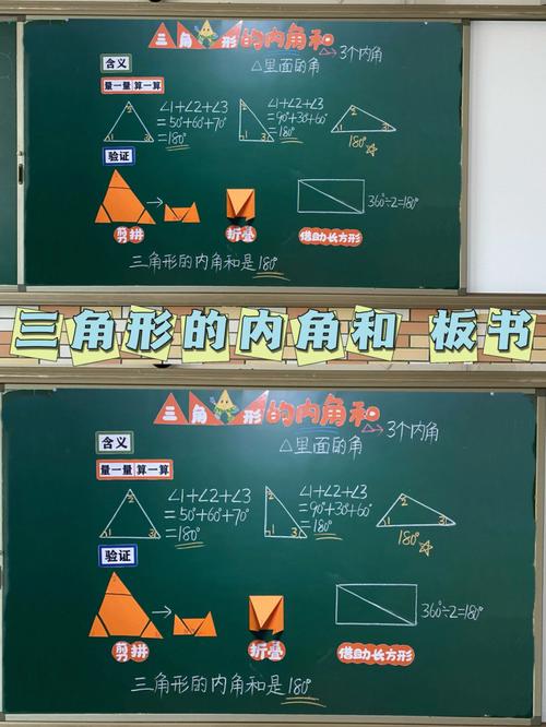 小学三角形内角和动手教学设计课堂场景