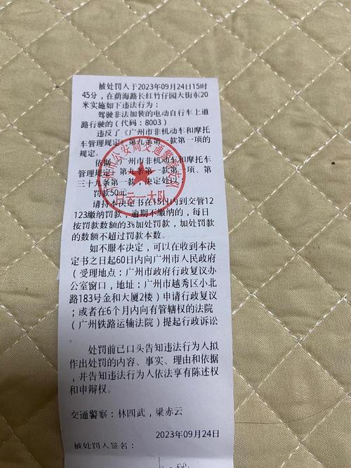 交通违章电子眼抓拍罚款单