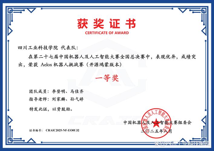 工业勇气证书样板设计高清