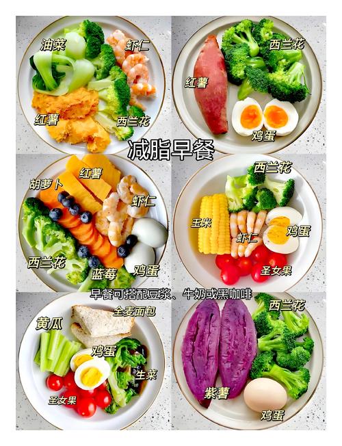 网红减肥食谱摆拍精致食材图