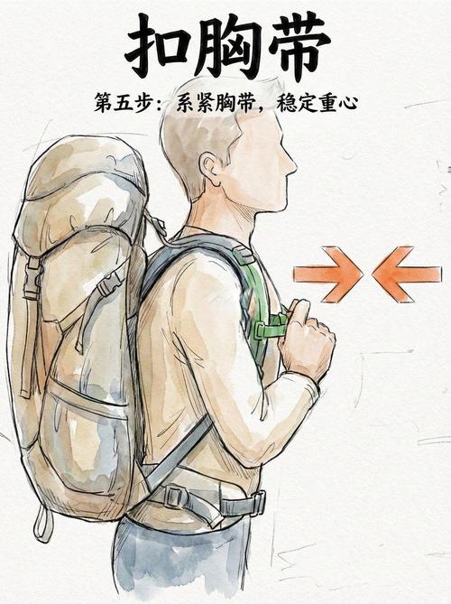 错误徒步背包重心位置示意图