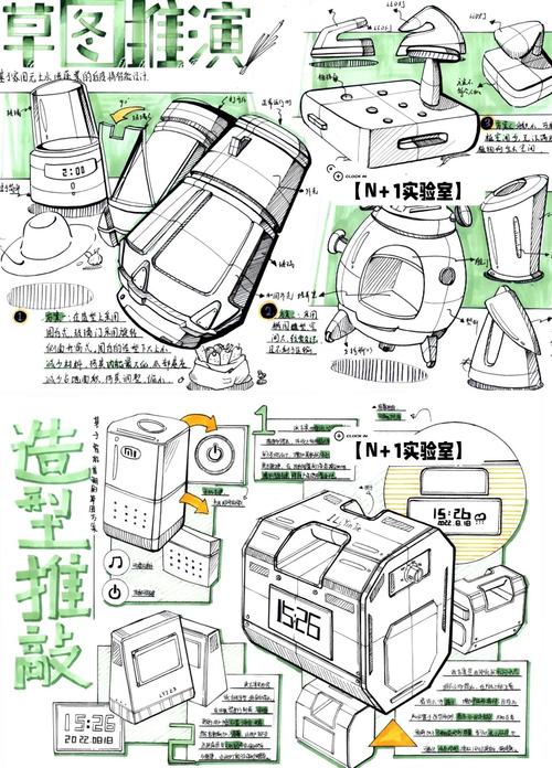 设计专业学生作品集草图迭代过程