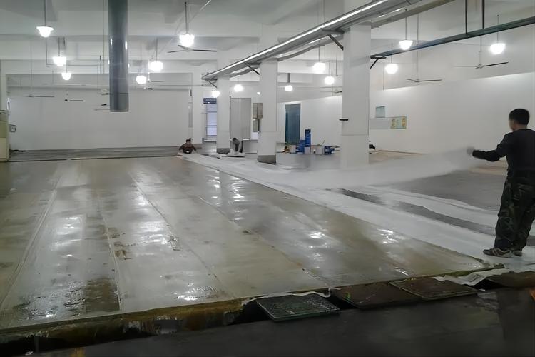 工业危险品库防静电防腐地坪施工现场