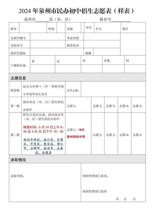 2024小升初公民同招志愿填报流程对照表