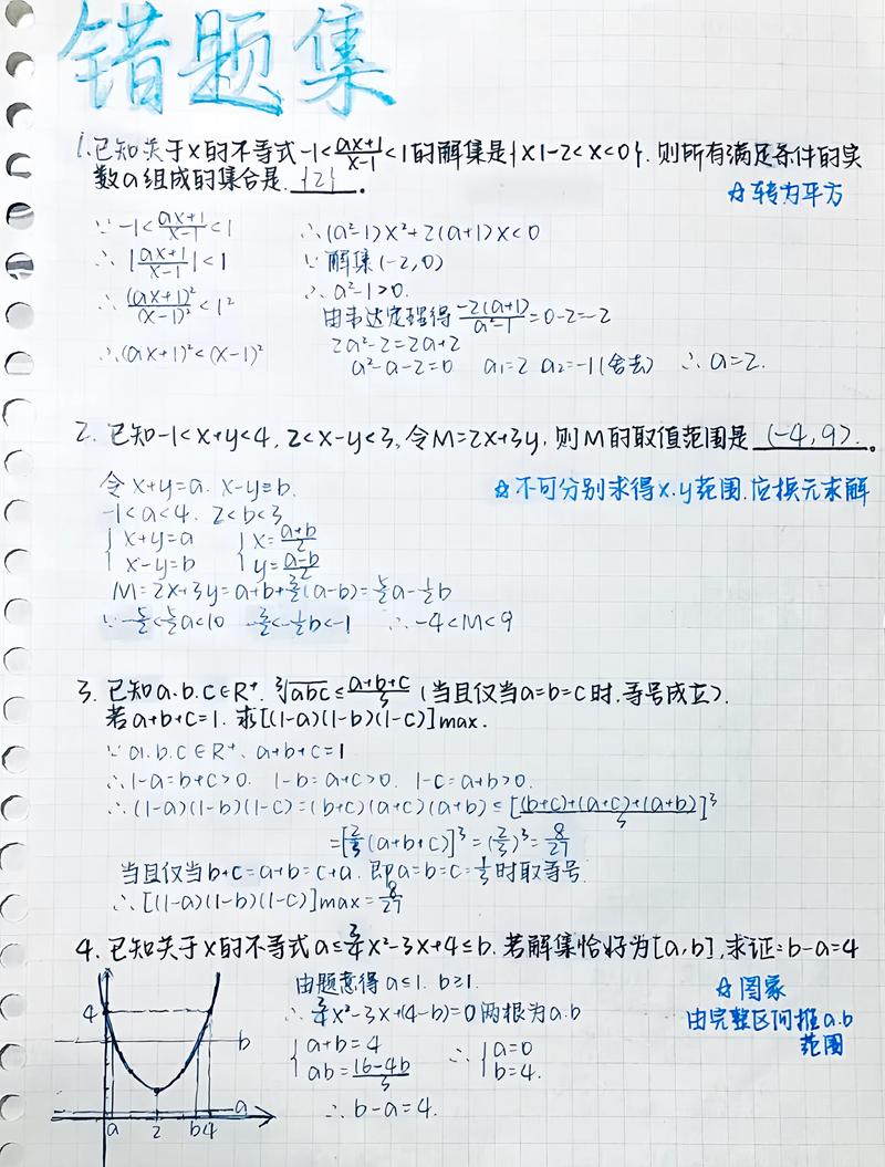 高中生整理的数学错题深度分析页