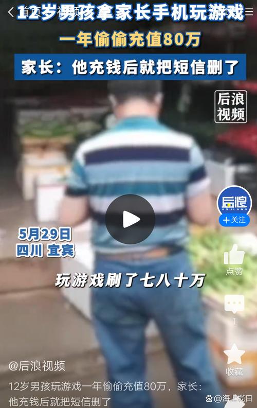 未成年人偷偷用家长手机进行游戏充值场景