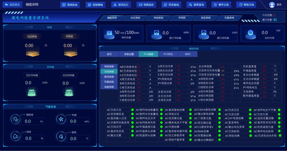 工商业园区微电网能量管理系统操作界面实拍